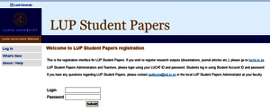 Screenshot LUP Student Papers