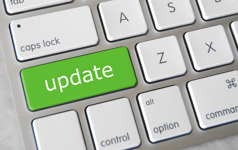 Tangentbord med update-knapp